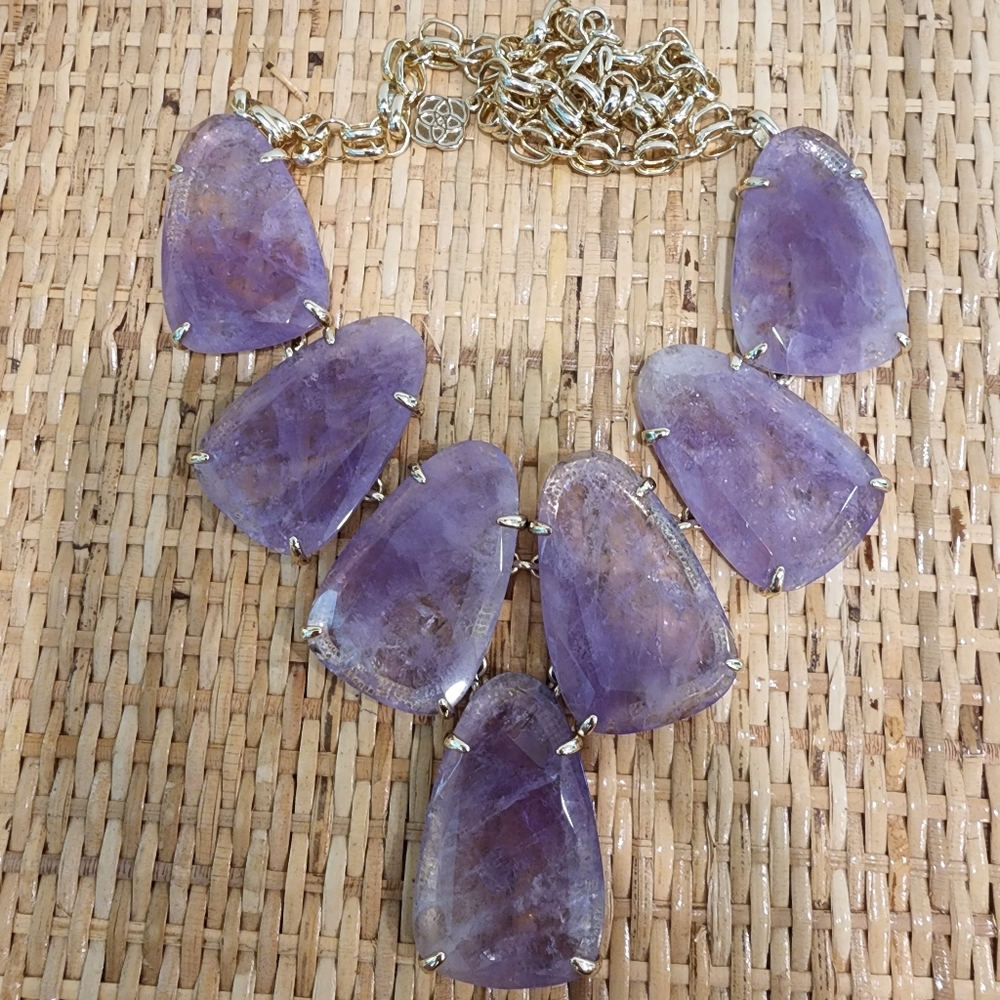 EUC Kendra Scott  Amethyst/Gold Harlow